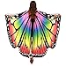 Produktbild Battnot Schmetterling Kostüm mit Maske Damen Choker Schmetterlingsflügel Tanzzubehör, Frauen Karneval Party Cosplay Kleidung Poncho Fee Nymphe Pixie Elf Kostüm Zusatz Womens Ladies Butterfly Wings