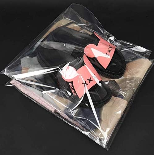 VASANA 100PCS 9 in x 12 in Clear Automatic Sealing Cello Cellophane Bags Treat Bag Packaging Bags with Adhesive Closure Good for Bakery Candle Candies Cookies Snacks