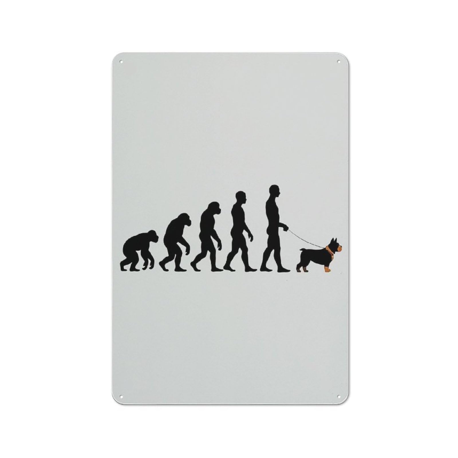 Junmoney Style-2 Evolution Cane Corso Printed Metal Sign 30X20cm For Workshop Wall, Suited To Metal Sign Collectors, For Retro Home Interiors
