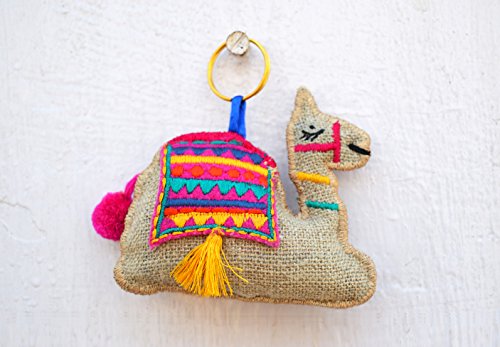 VLiving - Llavero bohemio marroquí hecho a mano con borlas multicolor (4 pulgadas) Cover