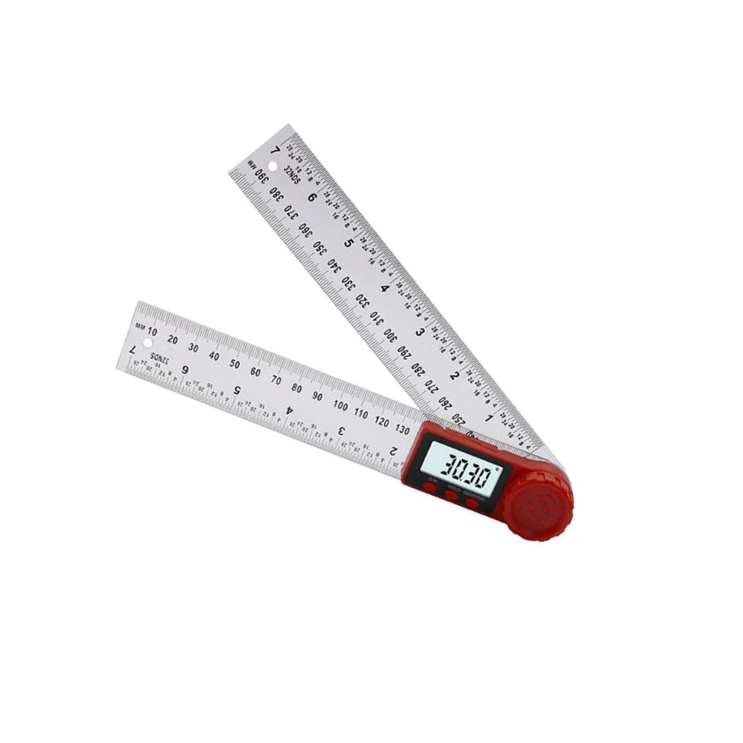 Twisaxc Red Efficient Angle Measurement Digital Angle Steel Ruler Goniometer Ruler Electronic Protractor Built To Last Durable And Sturdy. Etc. And Level .Lock At, 0-200Mm