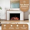 Modern Ember Arrie Smart Electric Fireplace Mantel Package | 33” Firebox Heater | Fluted Details w/Curved Leg Design | Multi-Flame Colors & Speed | Alexa/WiFi Enabled - Remote Included #5