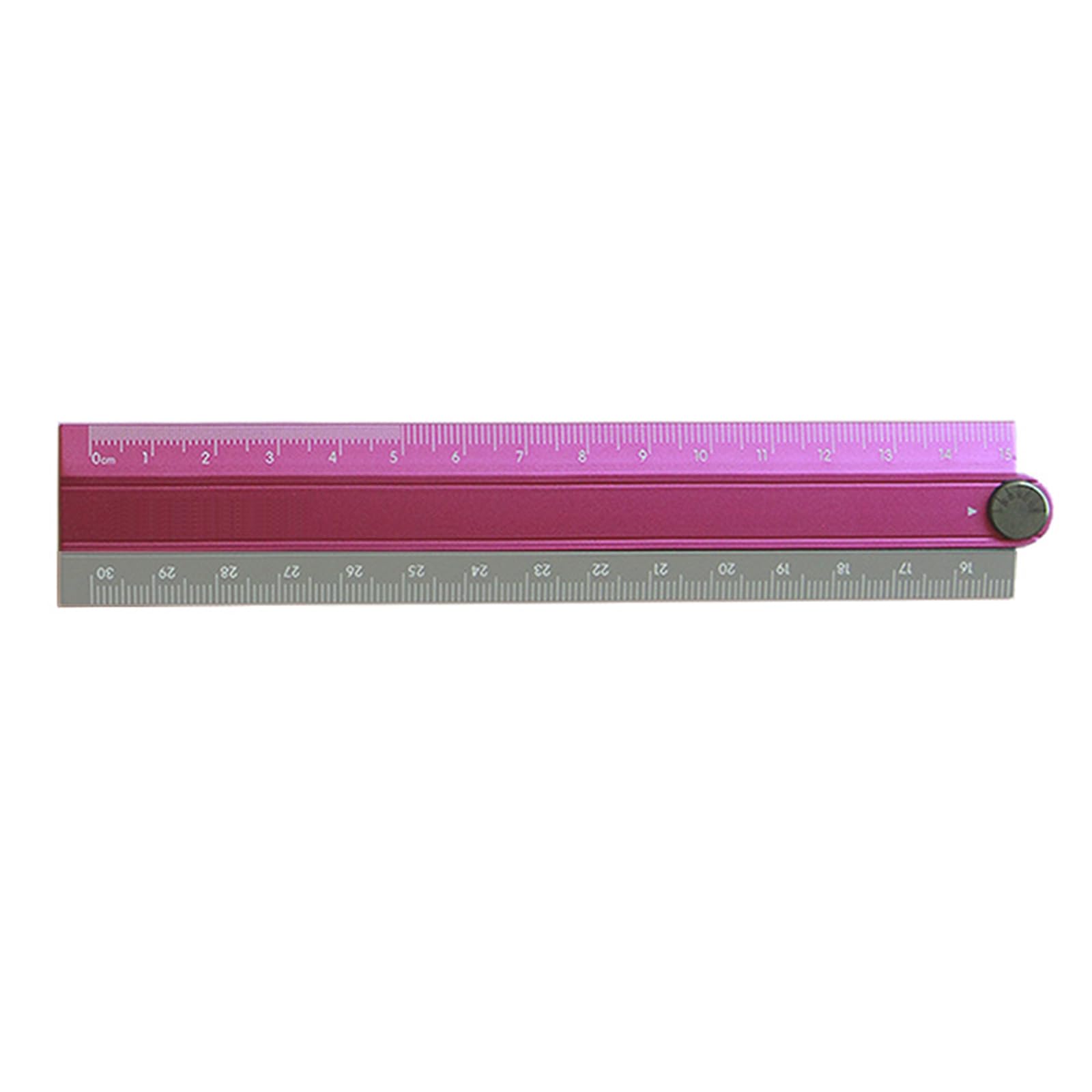 Zbiianxer Rose Gray Aluminum Alloy Ruler Multipurpose Measuring Tool Ergonomic Architect For Engineering Drafting Aluminum
