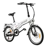 ANCHEER Folding Electric Bike Ebike, 20'' Electric Bicycle with 36V 8Ah Removable Lithium-Ion Battery, 250W Motor and Professional 7 Speed Gear