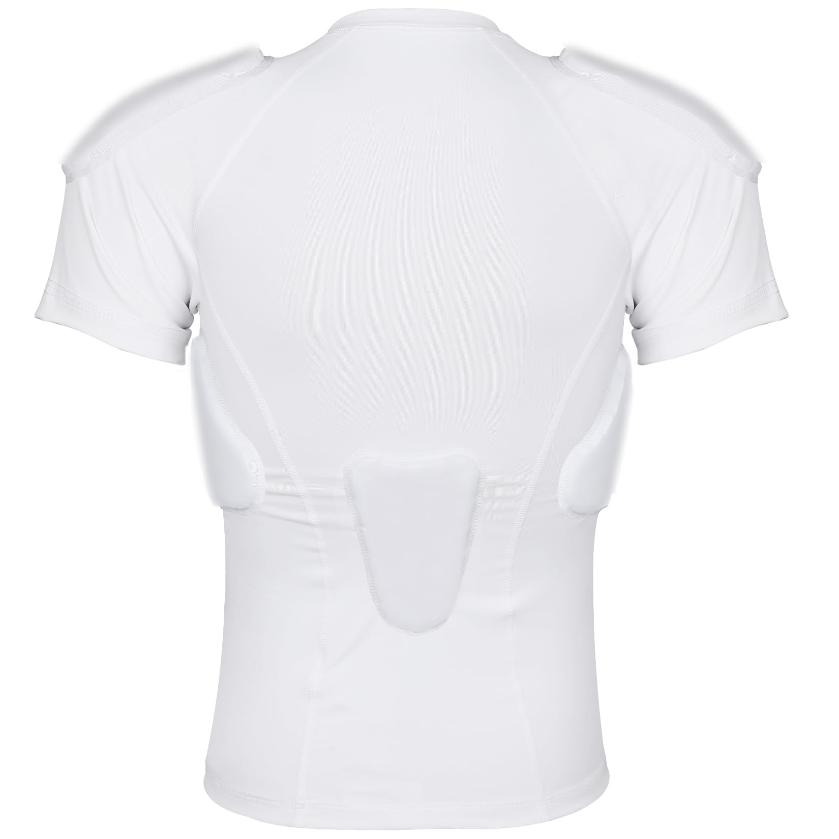 Dialudon Youth Boys Football Rib Protector Padded Compression for Football Baseball Basketball Paintball Shirt Color White Size S