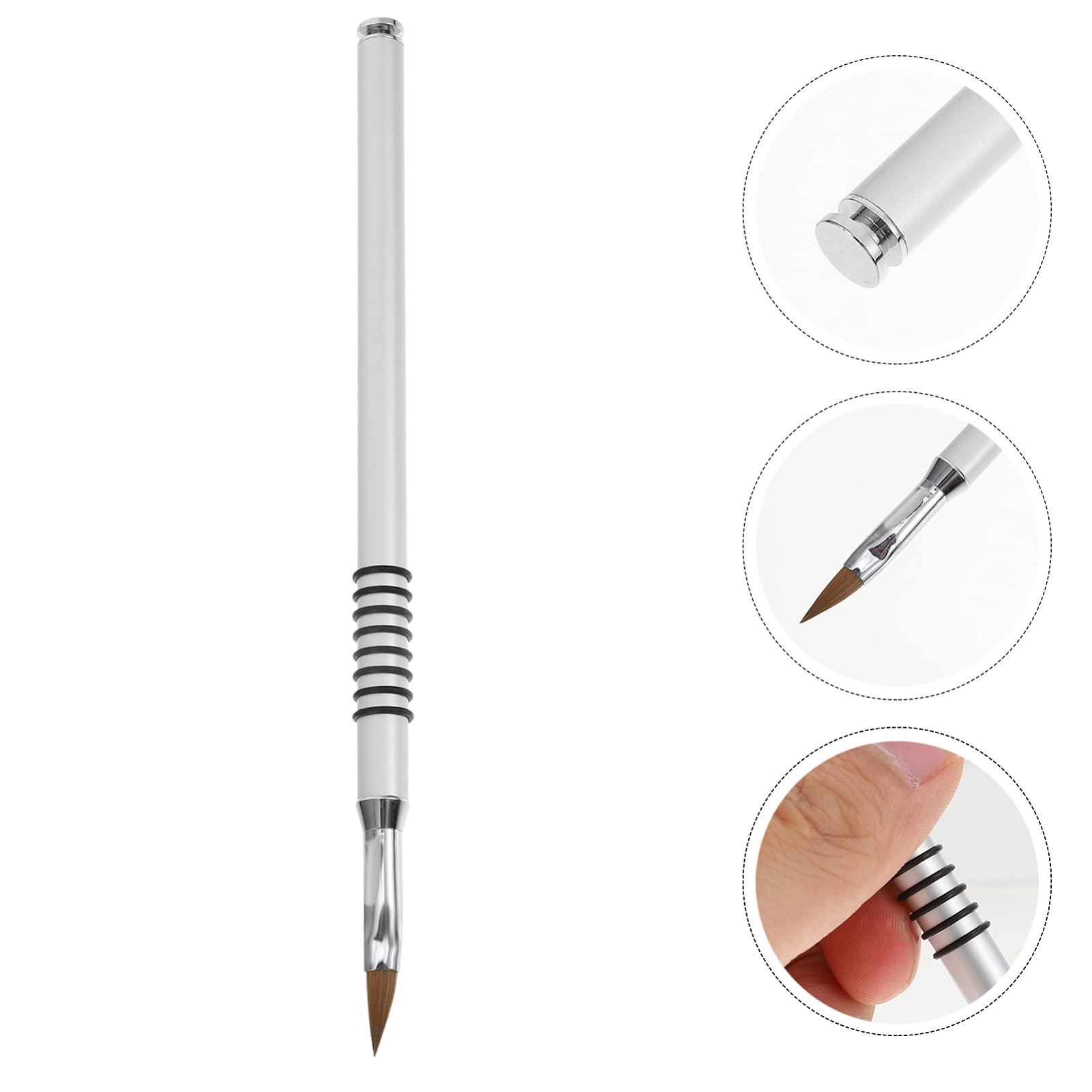 FRCOLOR 8pezzi Pennello Per Nail Art Professionale Strumento Manicure Pratico Con Manico Ergonomico e Setole Resistenti Per Creazioni Unghie Personalizzate e Decorazioni Fai Da Te