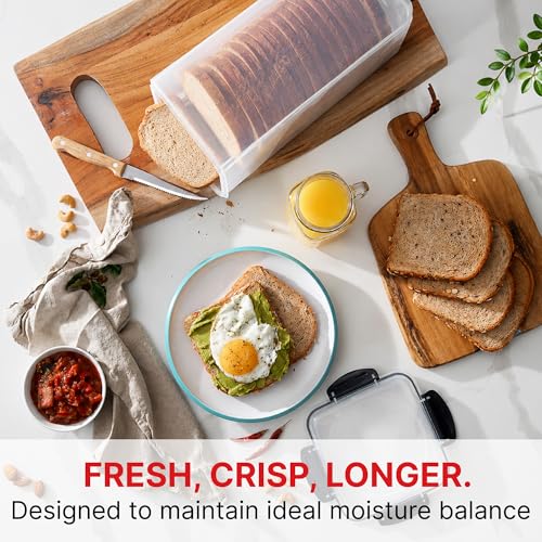 Tafura-Bread-Container-58-L-Airtight-BPA-Free-Bread-Storage-Box-Holds-homemade-loaves-sandwich-bread-artisan-loaves-bagels-rolls-and-other-baked-favorites