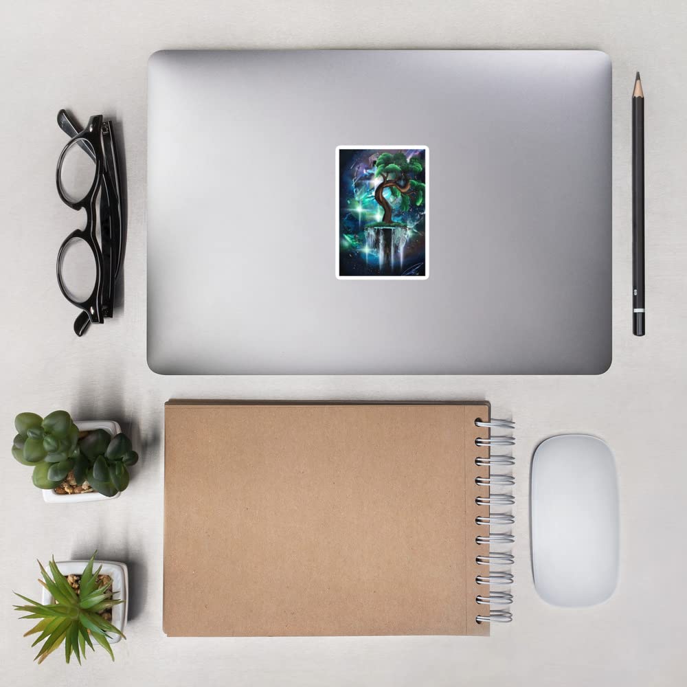 Waterfall Space Stickers Artist collectable Vinyl Sticker for Laptop Water Bottle car Xbox Skateboard