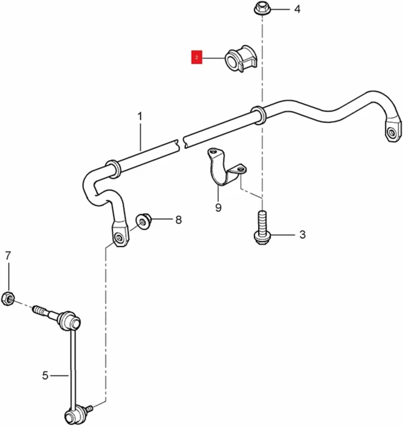 Sway Bar Bushing Compatible With Porsche For 911 997 For Cayman 987 996 For Boxster 986 Front Suspension Anti Roll Stabiliser Bar Bushing 99634379212(1 PCS)
