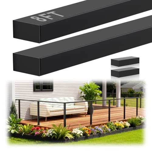 Image of 8FT Black Stainless Steel Cable Railing Handrail with POM Connector