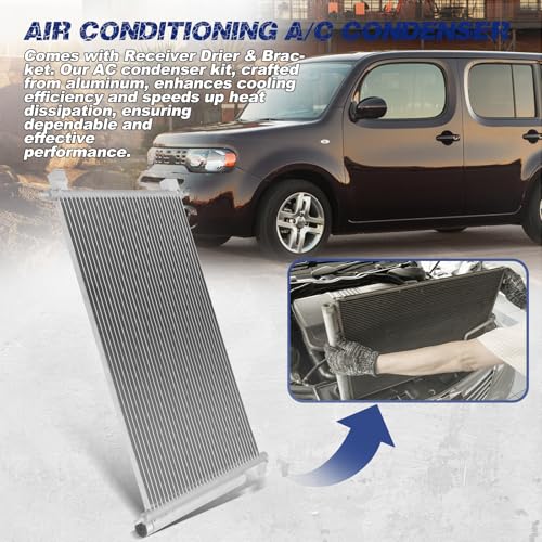 Image of Air Conditioning A /C Condenser Compatible with Nissan Cube Versa # 3594, CN3594PFC, 92110AX800