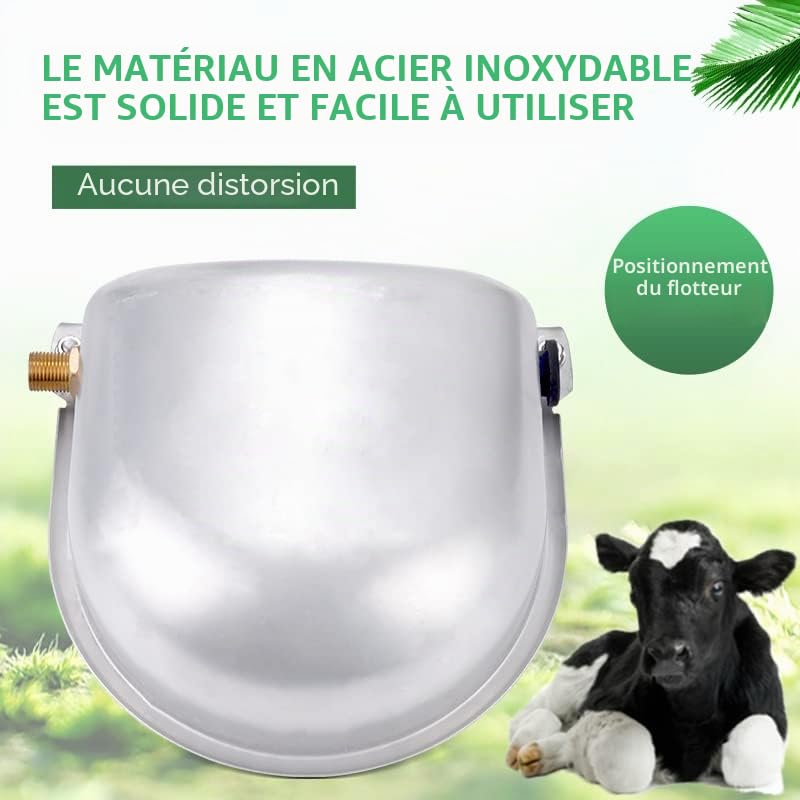 Abreuvoir automatique avec valve flottante en cuivre,Grande capacité,En acier inoxydable,Abreuvoir pour bovins,Abreuvoir automatique pour chien,Gamelle automatique pour cheval