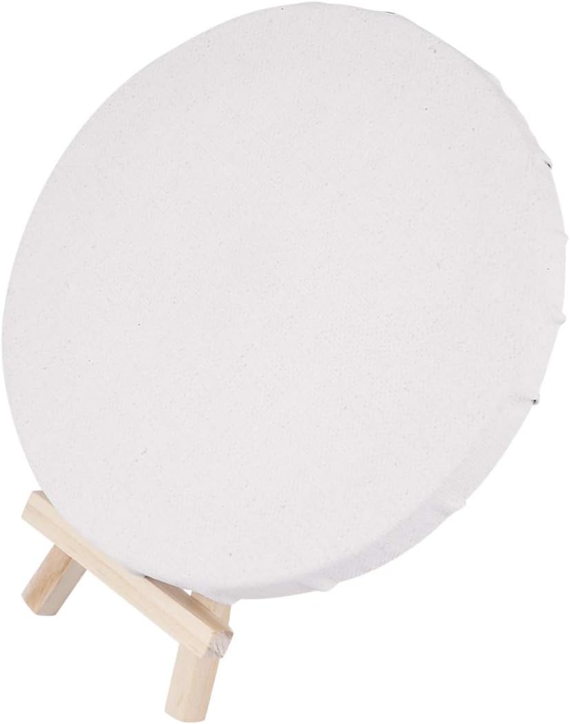 4pcs Set Round Canvas Panel Small Art Canvas Board Oil