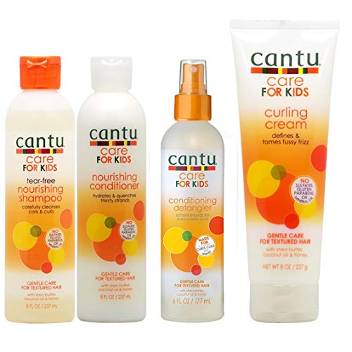Cantu Care for Kids Shapmoo + Conditioner + Detangler + Curling Cream “Set”