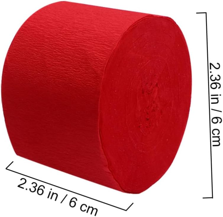 HAPINARY 9pcs Crepe Paper Streamers Roll 4.5cm X 25m DIY Party Decorations for Halloween Christmas in Red Gold Dark Green Craft Wrapping Paper