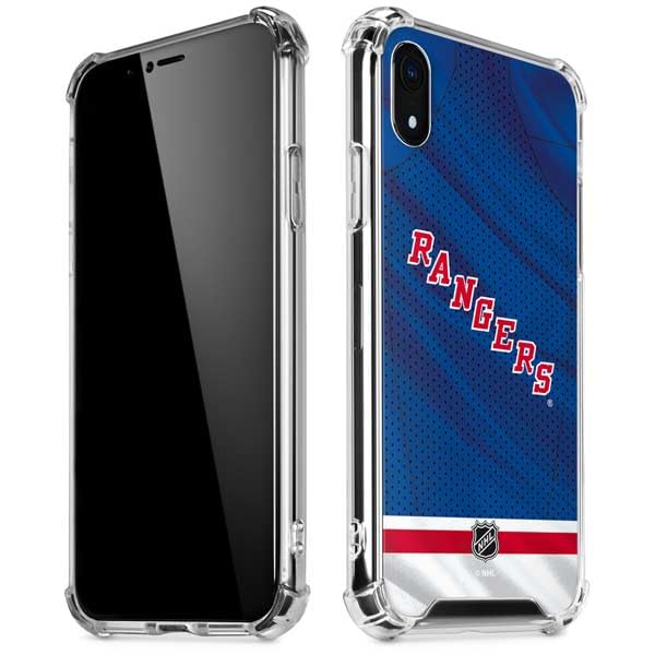 Skinit Clear Phone Case Compatible with iPhone XR - Officially Licensed NHL New York Rangers Home Jersey Design
