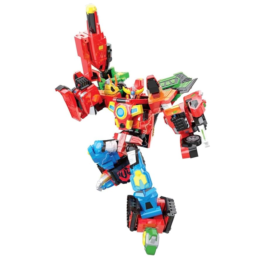 Amazon.co.jp: 4段合体ロボット Dinobot 4台の車が1台のロボット