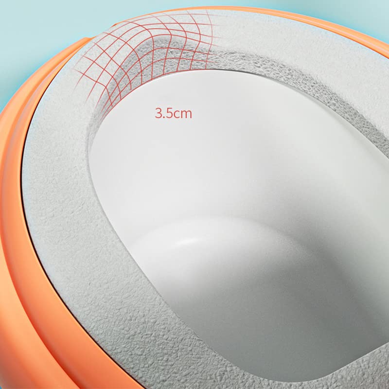 Real Feel Potty,Toddler Potty,Baby Potty Training Toilet,Baby Potty Training Toilet Simulated Portable with Thickened PU Cushion Real Feel Potty for Toddlers(Blue), Portable Potty for Toddler blu