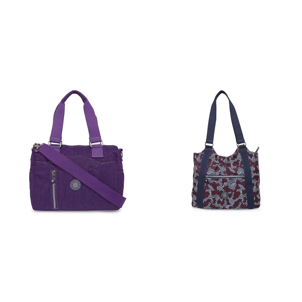 Crinkle Range Purple Color One Size Shoulder Bag + Crinkle Range Blue & Red Soft One Size Handbag-image-30