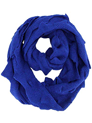 Luxury Divas Zigzag Knit Circle Loop Infinity Scarf