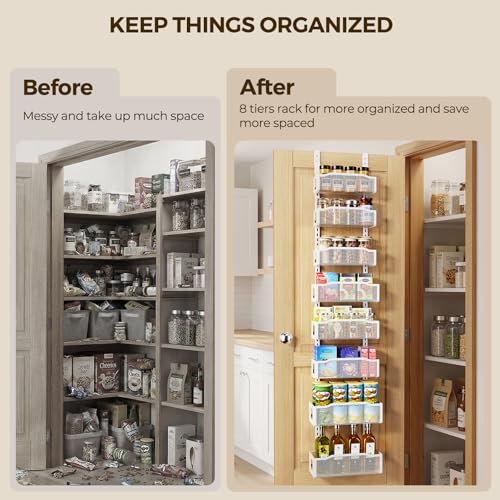 Delamu-8-Tier-Over-the-Door-Pantry-Organizer-2in1-Hanging-or-Wall-Mount-Spice-Rack-Seasoning-Adjustable-Heavy-Duty-Narrow-Pantry-Door-Organizer-and-Storage-for-Kitchen-Cabinet-and-Bathroom12-White