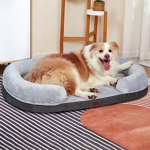 Pettycare Memory Foam Dog Beds With Sides For Large Dogs, Orthopedic Washable Extra Large Dog Bed With Removable Cover, Waterproof Xl Pet Bed With Antislip Bottom #TOP5