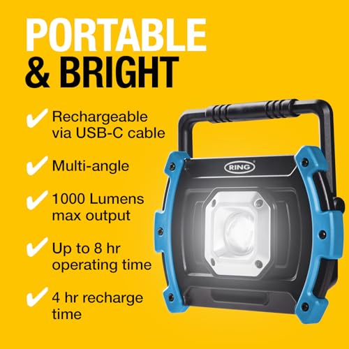 Lumière de travail RING RWL1000 puissante avec faisceau large et stable - 4