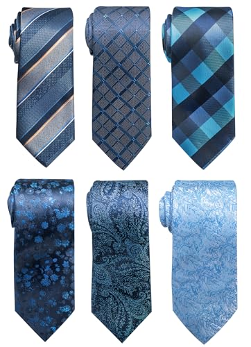 Image of Passabin Tie For Men Necktie Woven Jacquard Neck Ties Set 6 PCS