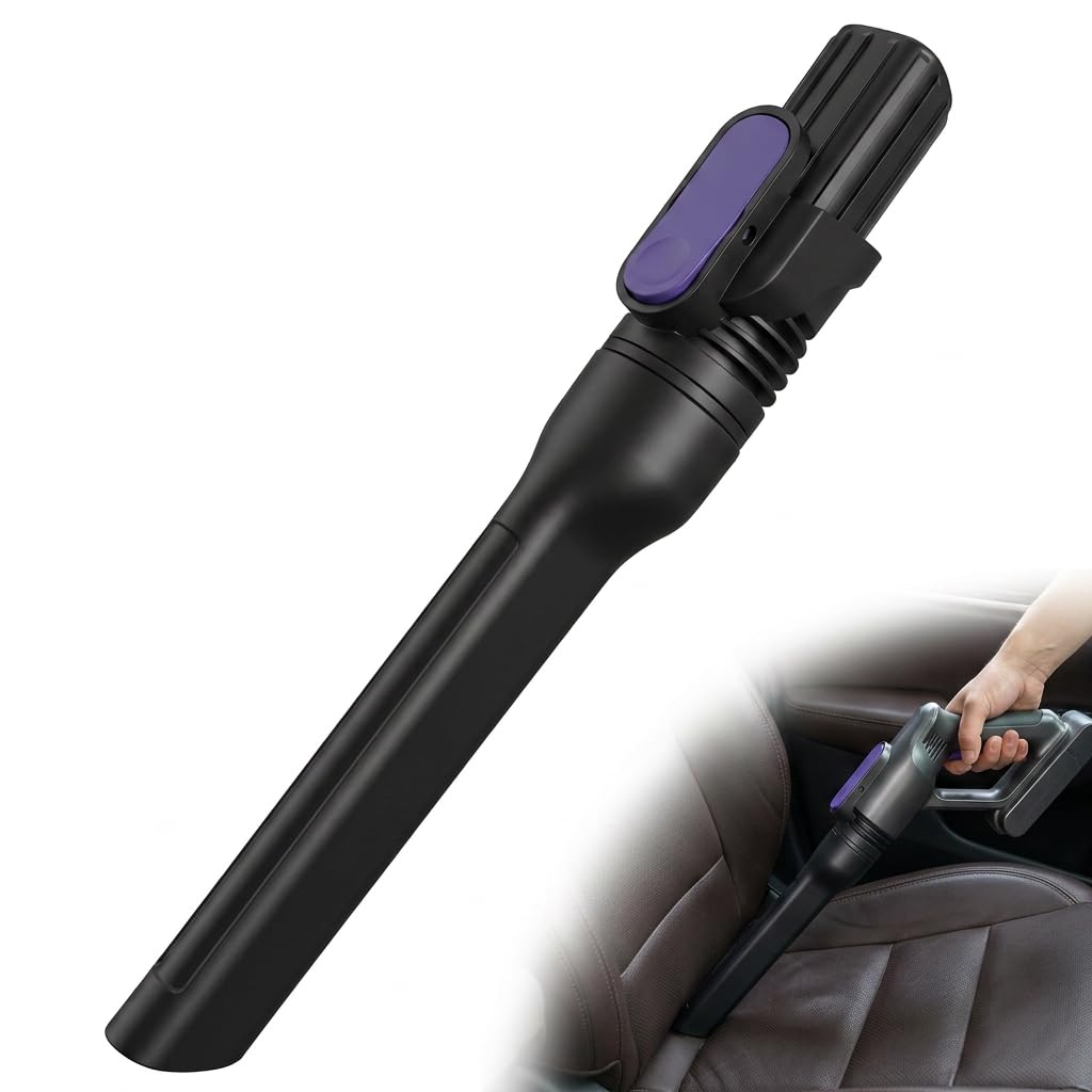 Replacement Crevice Tool Vacuum Compatible with Shark Cordless Stick Vacuums, Long Flat Nozzle Brush with Purple Button for IX141 IZ462H 483H 163H 361H 362H 363HT D-Shaped Interface