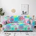 Pokrowiec na sofę 3-osobowa niebieska mandala nadruk sofa wsuwane pokrowce na sofę wysoka rozciągliwość nowoczesne pokrowce na kanapę poliester spandex antypoślizgowy ochraniacz na sofę z elastycznym spodem pokrowce