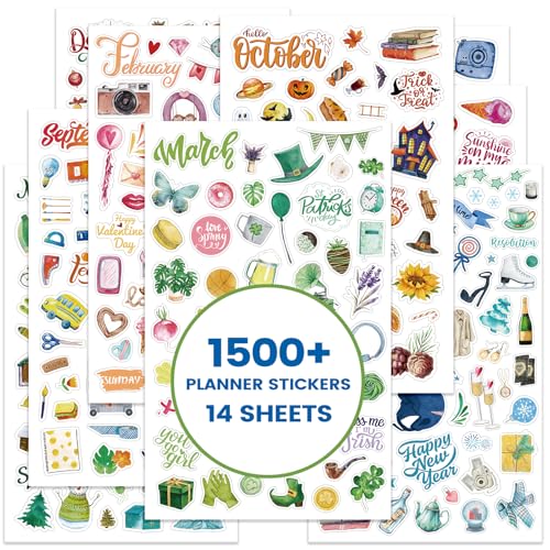 Planner Stickers - Calendar Stickers for Celebration and Decoration, 12