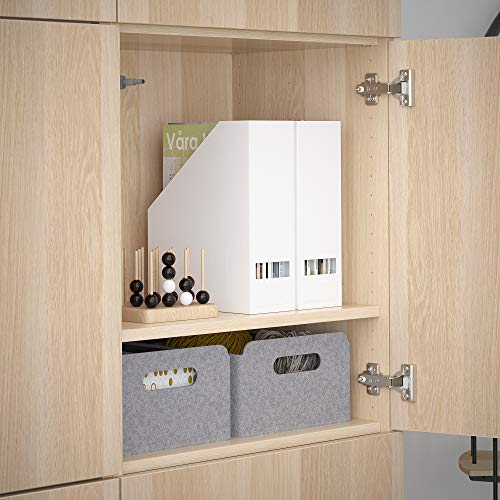 Image of ProTuning BESTA Storage combination with doors, white stained oak effect /Lappviken white stained oak effect, 120x42x193 cm