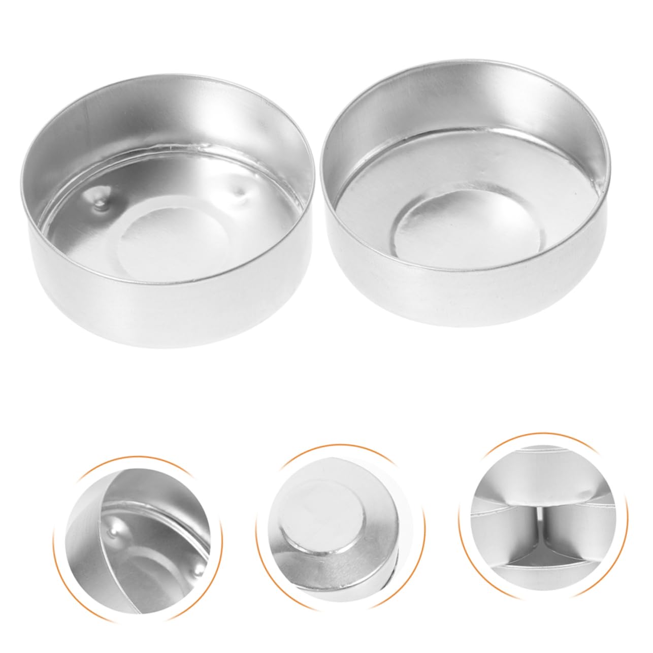 NUOBESTY 50pezzi Portacandele Alluminio Per Tea Light Contenitori Resilienti e Riutilizzabili Per Decorazioni Festive e Atmosfere Romantiche