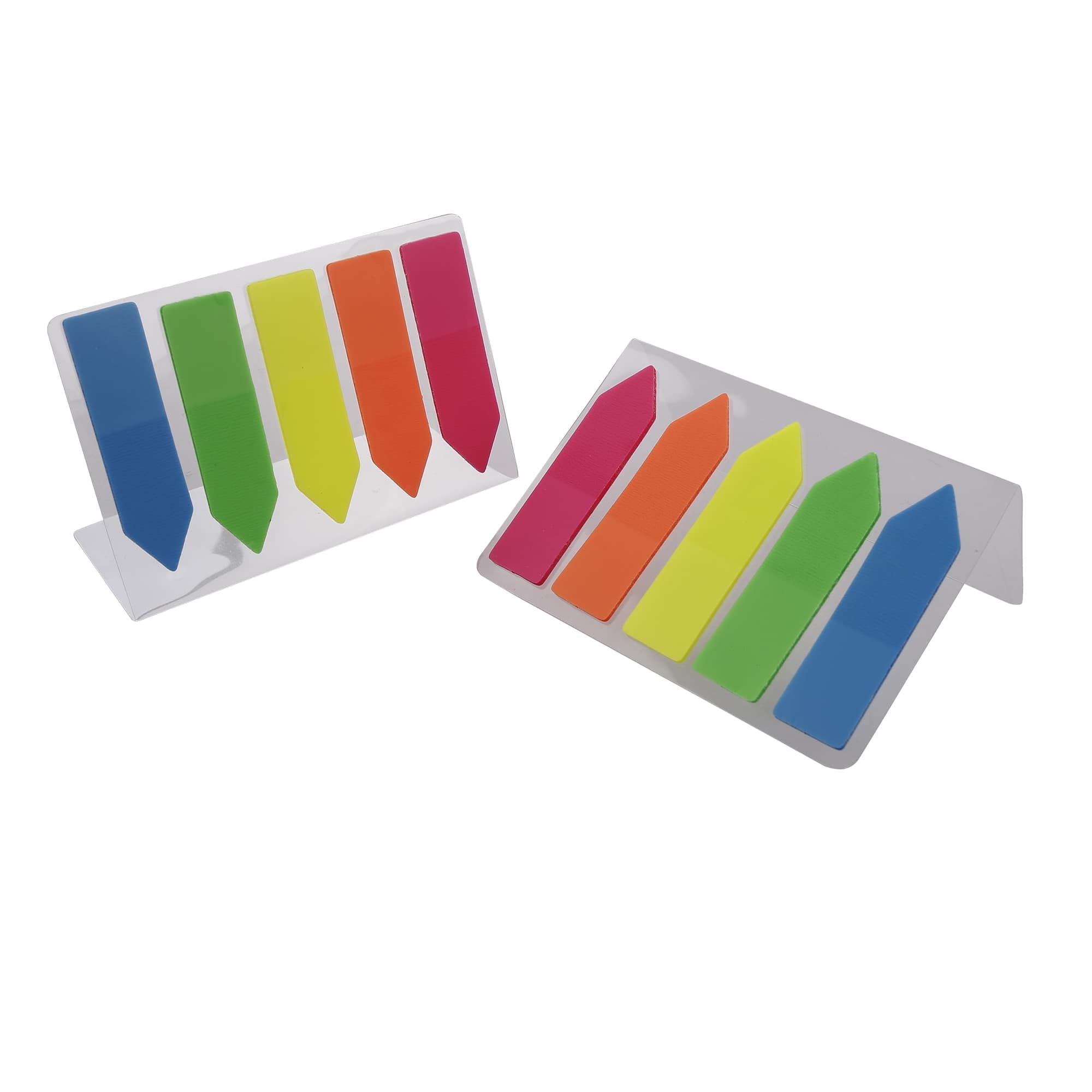Worison Clear Note Arrow Flags Fluorescent Self Sticky Notes for Office, College, School Use (Pack of 2, Multi Color)