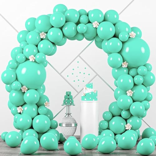 Image of Voircoloria 90pack Teal Balloons Different Size 18 /12 /10 /5 Inch Teal Balloon Garland Arch Kit for Graduation, Wedding, Birthday, Baby Shower, Anniversary Party Decorations