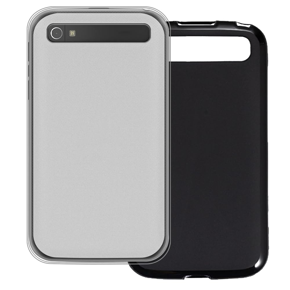 2-Pack TPU Case Compatible with BlackBerry Classic Q20 Phone Cover - Shockproof Flexible Protective Accessories with Precise Cutouts (White+Black)