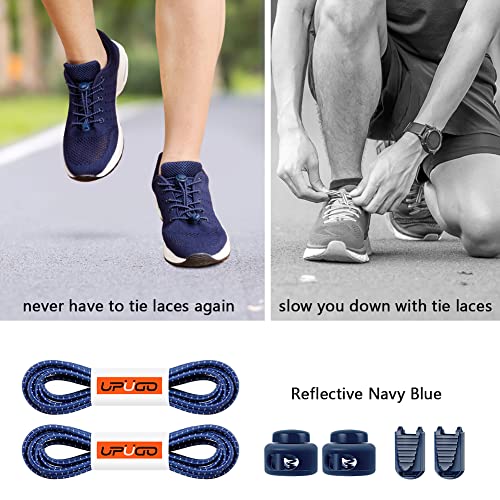 Image of UpUGo Elastic Shoe Laces, No Tie Shoe Laces Tieless for Kids, Adults, Elderly, One Size Fit All