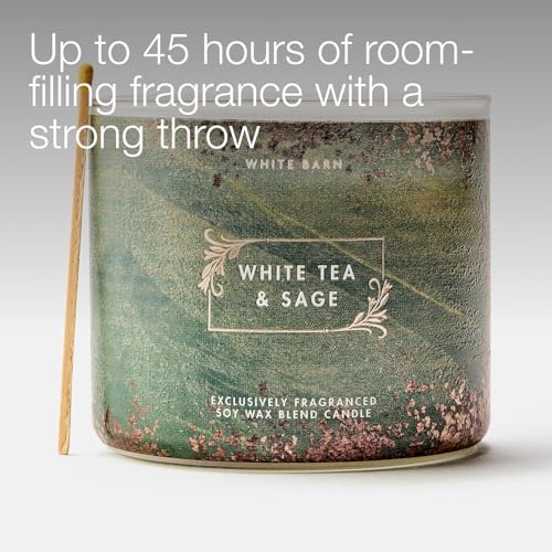 Bath & Body Works 3-Wick Candle, White Tea & Sage, Soy Wax Blend - image 5