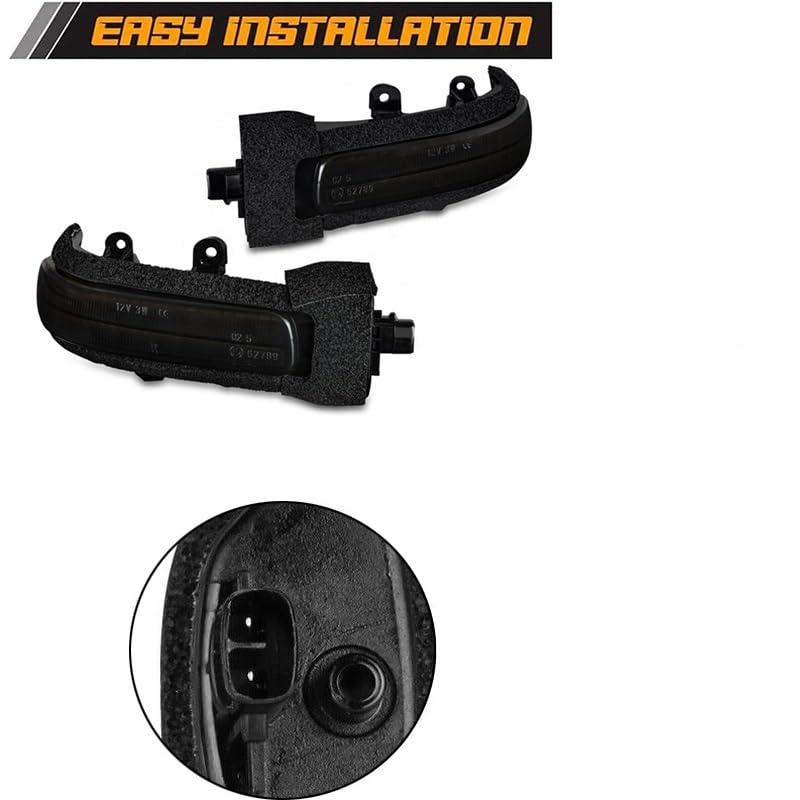 2 szt. Dynamiczne światła lusterek bocznych, kierunkowskazy OEM#8173052071 do RAV4 Highlander 4Runner Sienna Fortuner Rush(Silver)
