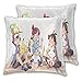 anzonto Lot de 2 housses de coussin décoratives Pokémon Ash Ketchum Pikachu pour canapé, lit, chaise, 45 x 45 cm