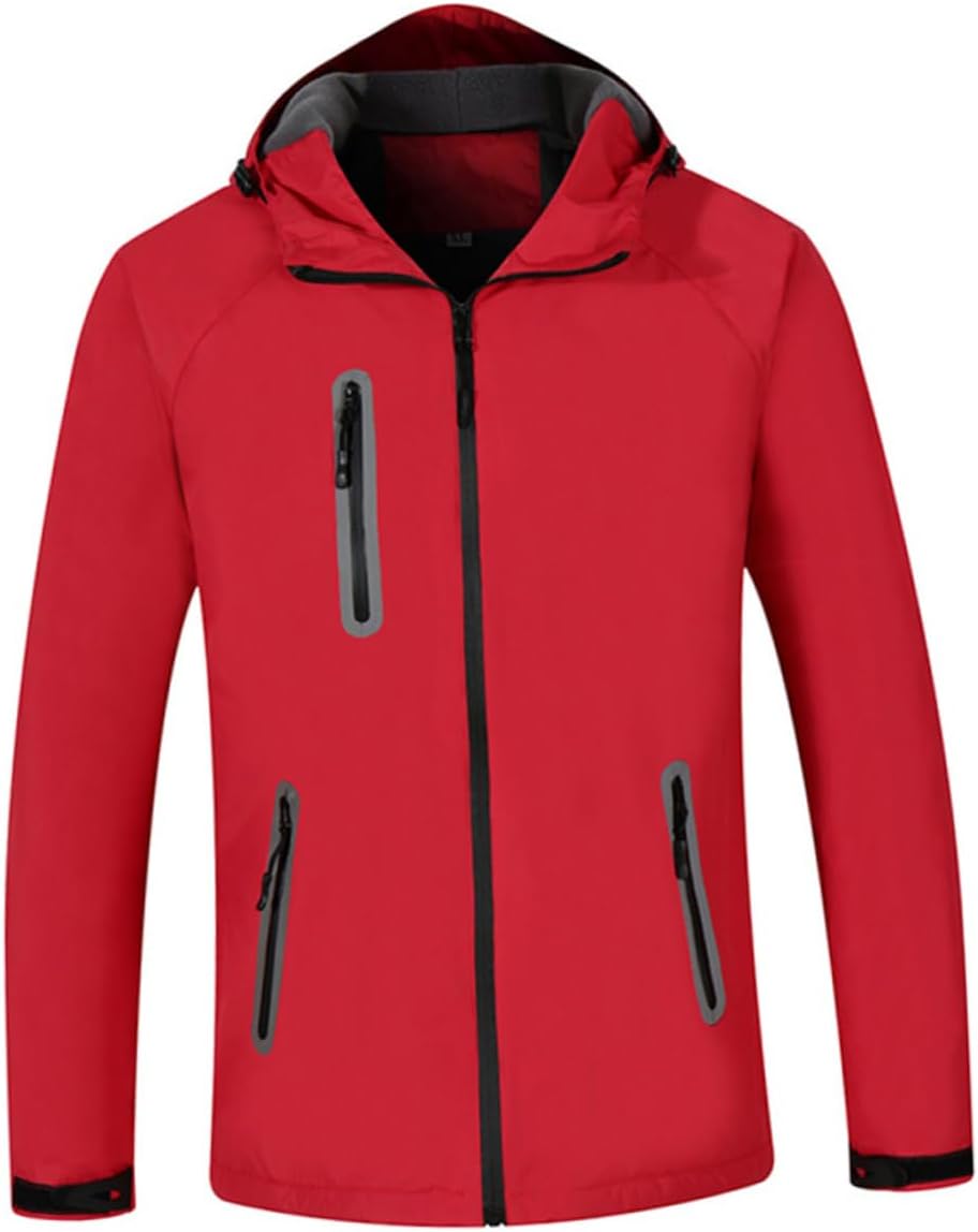 Thick Jacket Winter Rain Jacket Men Warm Outdoor Sports Mens Hooded Winter Coat Waterproof Trench Coat