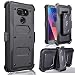 LG V30 Phone Case, Eofon Durable and Rugged Heavy Duty Case for The LG V30 Comes with Multi-Use Belt Clip(Black)