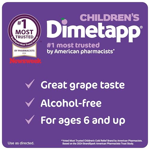 Image of Children's Dimetapp Cold & Cough Value Pack, Liquid, (2) 4 fl oz bottles | Cold & cough, nighttime, antihistamine, kids cough medicine, relieves runny nose, sneezing, cough & itchy eyes, grape flavor