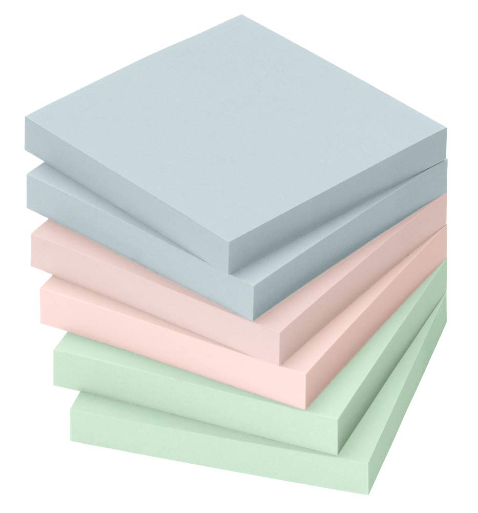 Pastellmix, 75 x 75mm, 100 Blatt pro Block, 6 Blöcke pro Pack, 20 Packs im Karton
