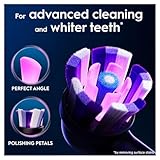 Oral-B iO Original Electric Toothbrush Heads, Pack of 4 Toothbrush Heads with Angled Bristles for Deep Plaque Removal & Polishing Petals for Teeth Whitening, for Oral B iO Series Radiant White, Black - Image 3