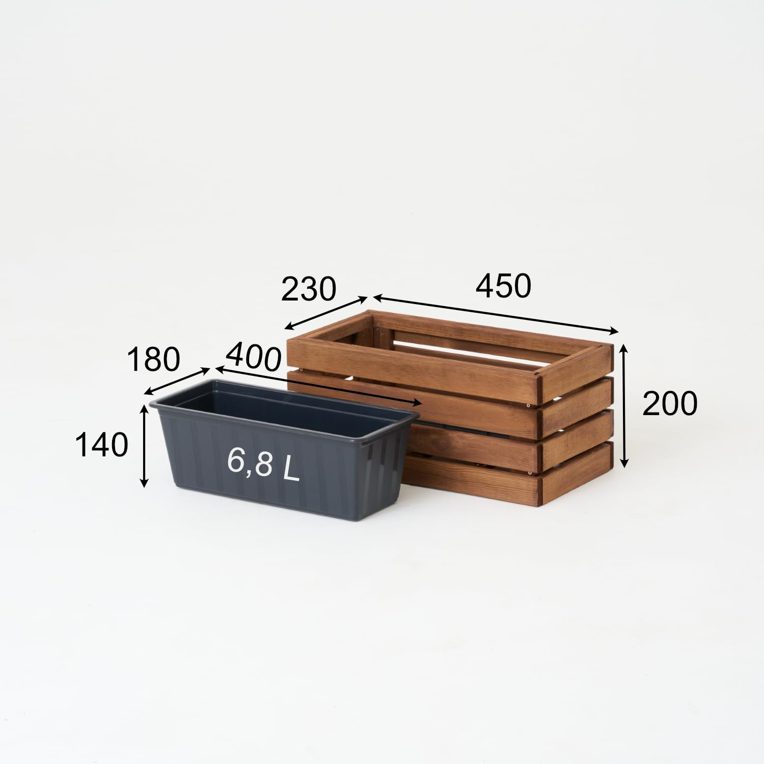 blumenkästen größen LB H&F 3er Set Blumenkasten Balkonkasten Rost Edelrost - 3 Größen