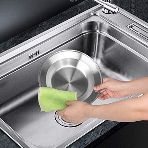 image for Camping Stainless Steel 8.5 inch Kitchen Dinner Plate Pack of 4 Mess k