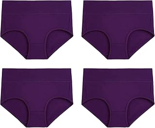 QWUVEDS Fitted cotton soft cover underwear stretch high full briefs panties lingerie lace panty boxer briefs with logo