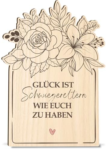 Geschenkideen für Schwiegereltern: Schwiegereltern Holzkarte - Geburtstagskarte - Geschenk Schwiegereltern Ostergeschenk Schwiegereltern Geburtstagsgeschenk Schwiegereltern