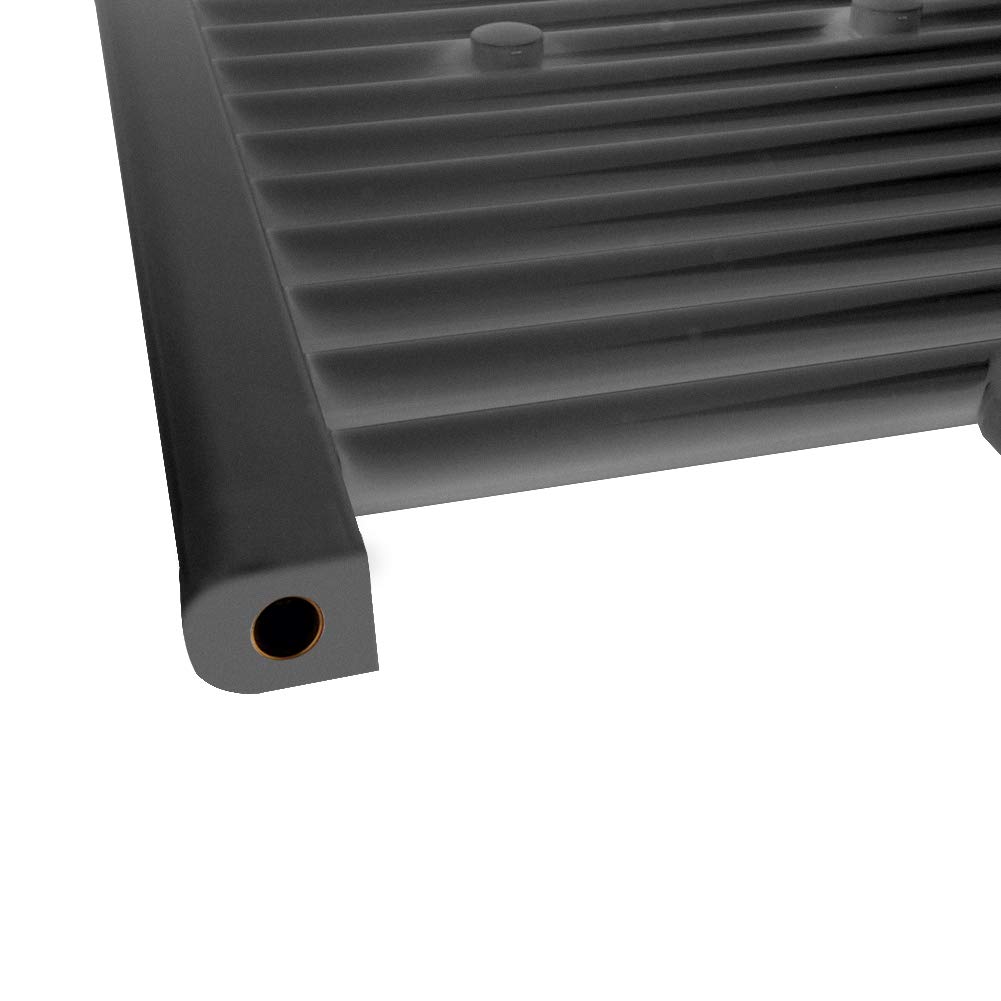 radiatore bagno 600 x 1400 mm Nero centrale attacco radiatore scaldasalviette asciugatore